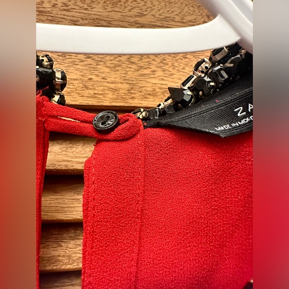 Zara Embellished Peplum Top XS - Picture 10 of 10